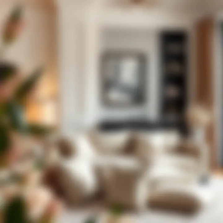 Chic Living Room with Pillow Inserts Elegant arrangement of pillow inserts in a chic living room