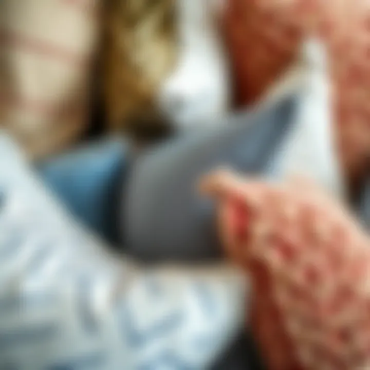 Diverse Materials for Pillow Inserts Close-up of various materials used in pillow inserts