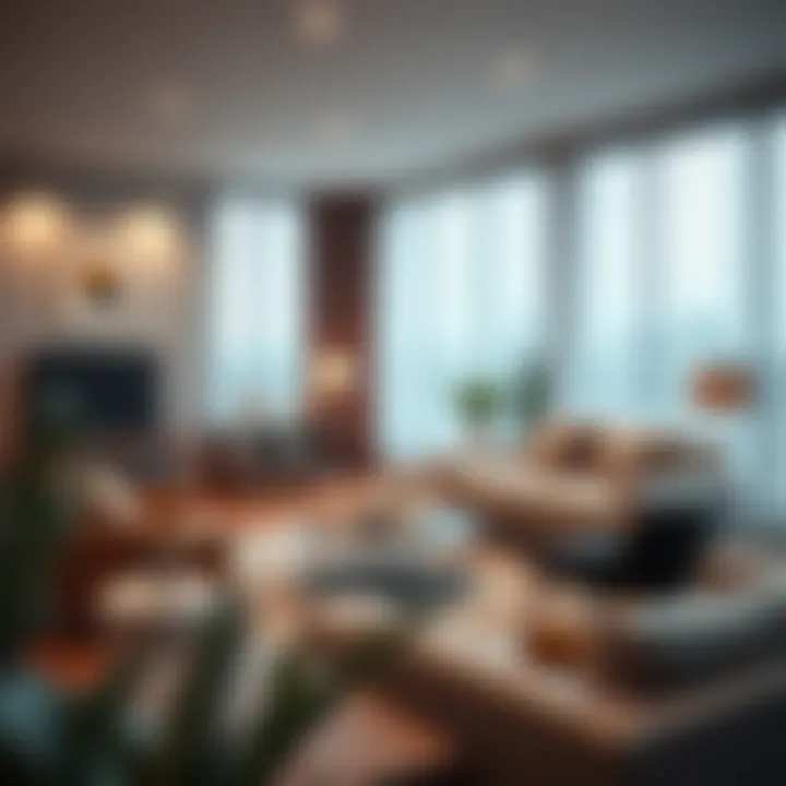 A modern living room showcasing a stylish yet affordable furniture arrangement