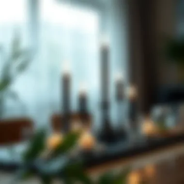 Creative DIY Black Candle Holder Arrangement DIY black candle holder setup with unique design elements