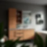 Stylish bathroom cabinet featuring modern design and sleek lines