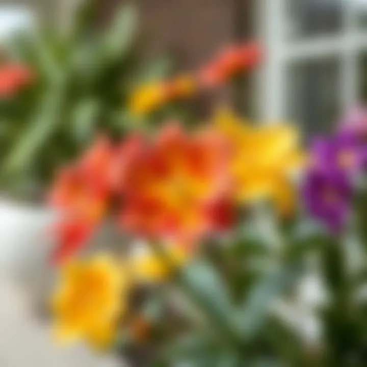 Durable materials used in crafting artificial flowers for outdoor use