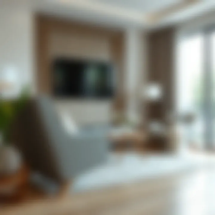 Wooden legs enhancing living room decor