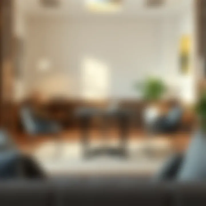 Elegant Square Breakroom Table in a Cozy Setting Elegant square breakroom table in a cozy environment