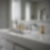 Elegant bathroom accessory kit displayed in a modern setting