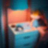 Sleek nightstand cable organizer with multiple compartments