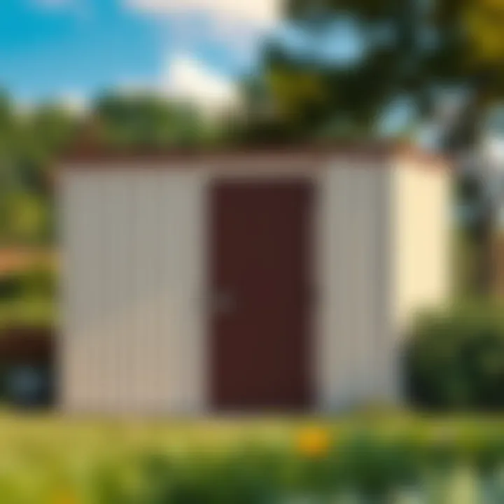 Versatility of a 9x9 Metal Shed in Different Environments 9x9 metal shed in various environmental settings showcasing versatility