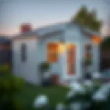 A well-designed 9x9 metal shed showcasing its exterior features