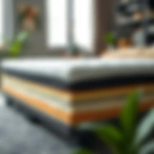 Construction of a Super Firm Twin Mattress Detailed view of super firm mattress layers