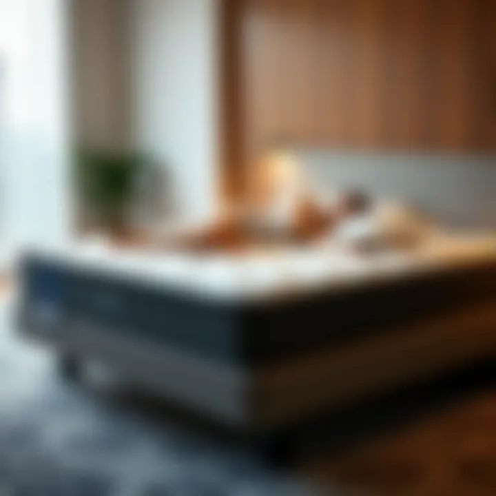 Person sleeping comfortably on a mattress