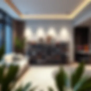 Innovative shoe rack design in a contemporary living room blending functionality with decor