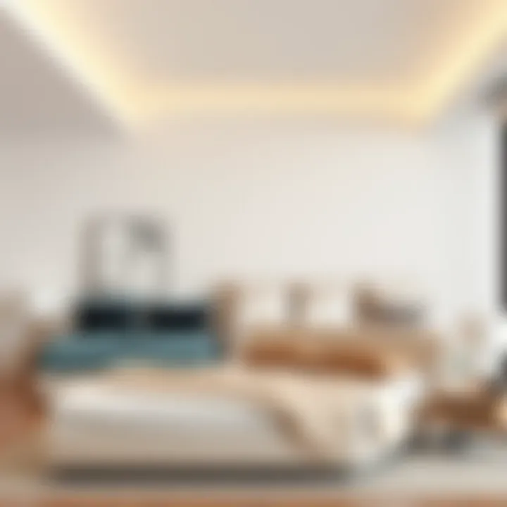 Different styles of minimalist king beds showcased together