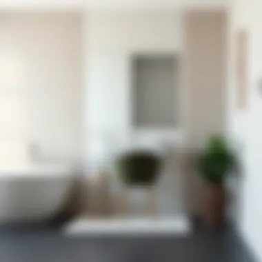 A tall bathroom vanity chair in a modern setting