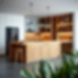 Modern assembled kitchen island in a contemporary setting