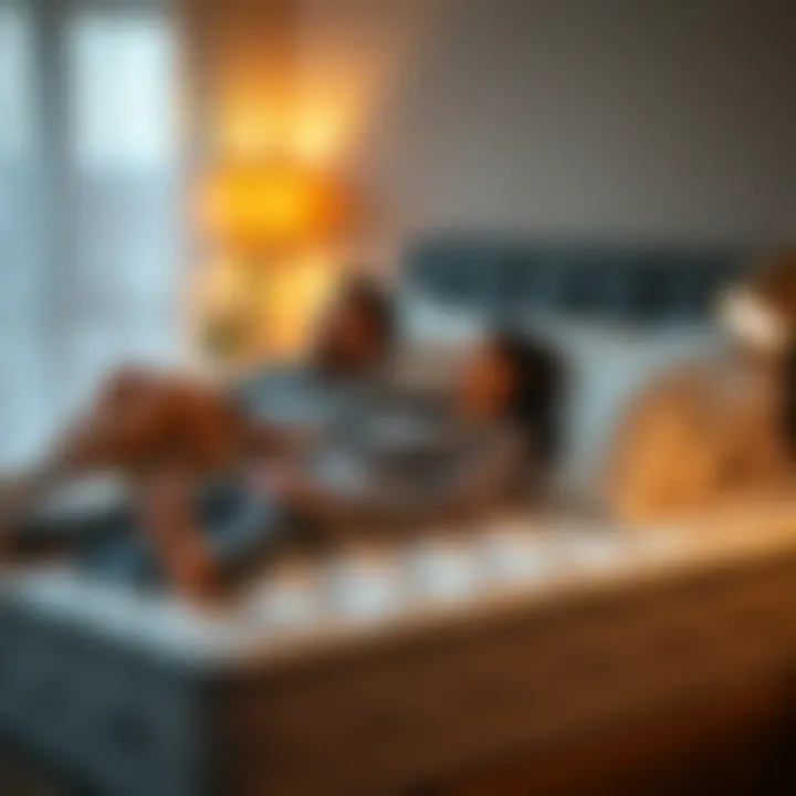 Experience of Ultimate Relaxation Happy couple enjoying their new memory foam mattress