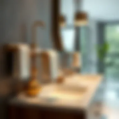 Innovative towel holder installation showcasing functionality