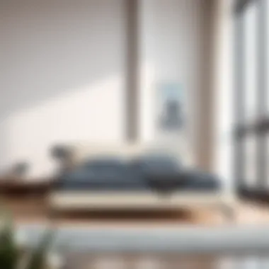 Modern minimalist girly bed frame with a sleek design