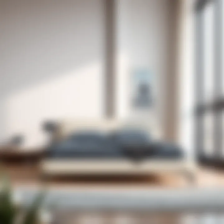 Modern minimalist girly bed frame with a sleek design