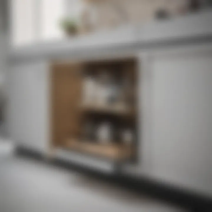 Cabinet Installation Techniques Detailed view of cabinet installation demonstrating techniques