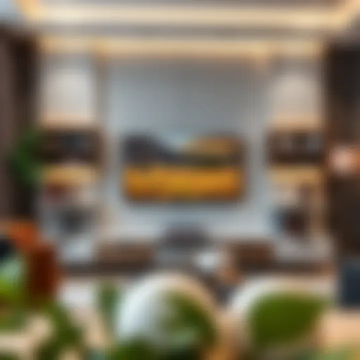 Compact Living Style Entertainment Wall Unit Stylish entertainment wall unit designed for compact living spaces