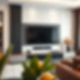 Modern Minimalist Entertainment Wall Unit Modern minimalist entertainment wall unit showcasing sleek design and functionality