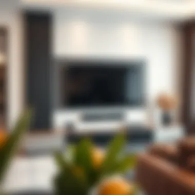 Modern Minimalist Entertainment Wall Unit Modern minimalist entertainment wall unit showcasing sleek design and functionality