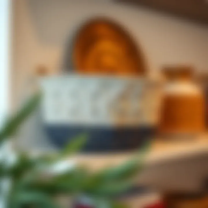 Aesthetic Appeal of Cloth Storage Baskets Stylish cloth storage basket on a modern shelf