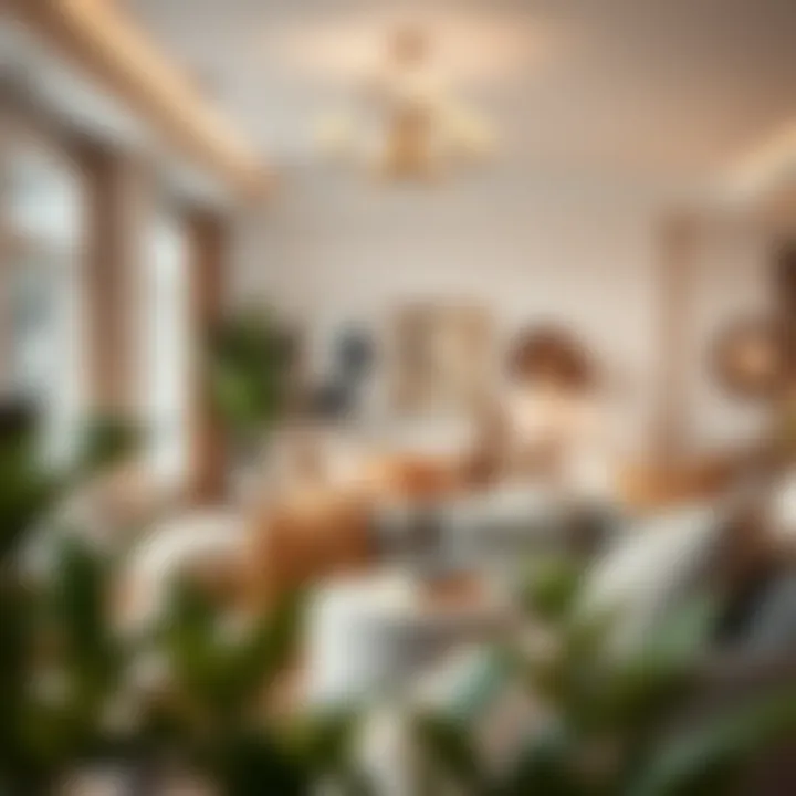 Integration of Aesthetics and Functionality in Interior Design Sophisticated home interior with cloth baskets enhancing decor