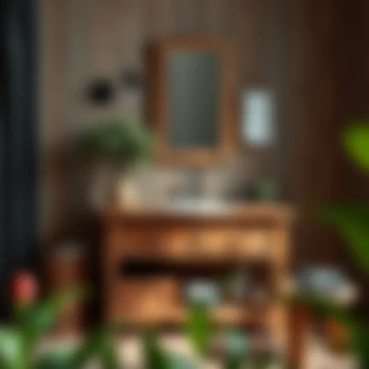 Nature's Touch: A Rustic Reclaimed Wood Vanity Rustic vanity made from reclaimed wood