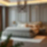 Elegant design of a king size spring bed showcasing premium materials