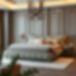 Elegant design of a king size spring bed showcasing premium materials