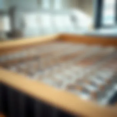 Spring Construction in King Size Bed Detailed view of spring construction in a king size bed for optimal support