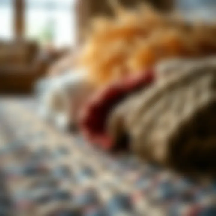 Diverse Materials of Lands End Braided Rugs A selection of various materials used in Lands End braided rugs.