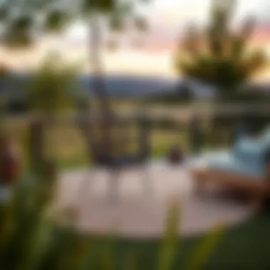 Lands End Braided Rug in an Outdoor Setting A serene outdoor setting with a Lands End braided rug complementing the landscape.