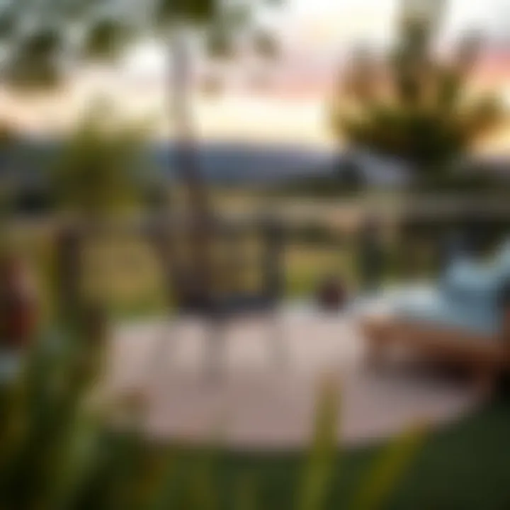 Lands End Braided Rug in an Outdoor Setting A serene outdoor setting with a Lands End braided rug complementing the landscape.