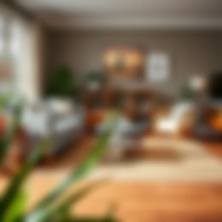 Lands End Braided Rug Enhancing a Living Space A beautifully styled living room featuring a Lands End braided rug.