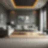 Elegant low profile carpet in a modern living room setting