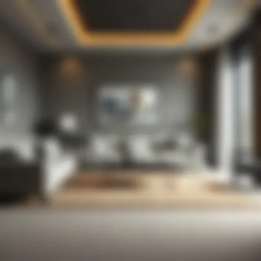 Elegant low profile carpet in a modern living room setting