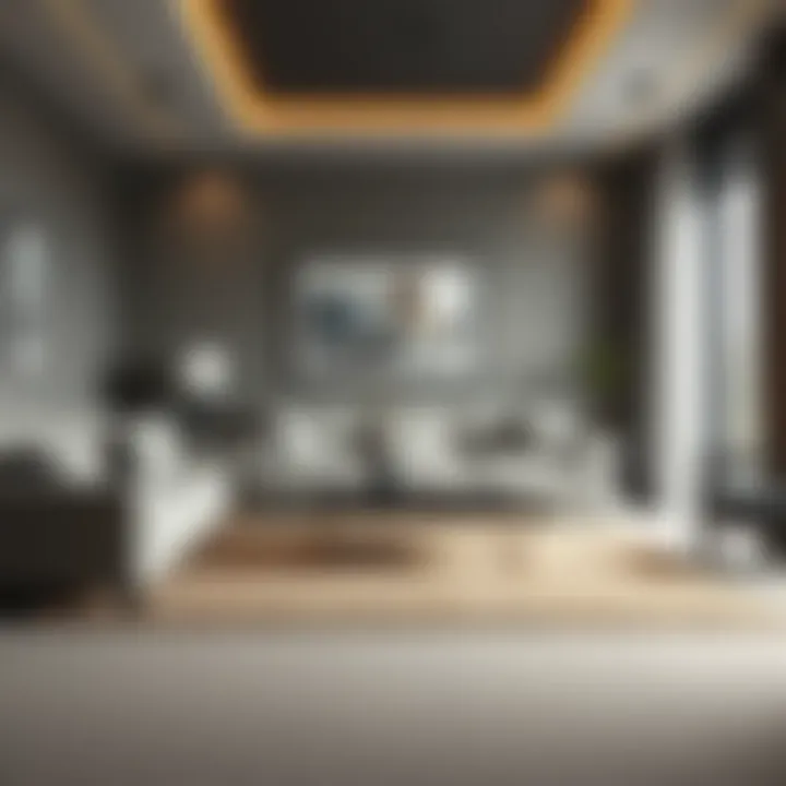 Elegant low profile carpet in a modern living room setting