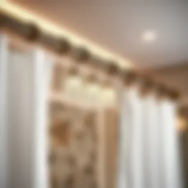 Exquisite Installation of a Luxury Shower Curtain Rod Elegant installation of a luxury shower curtain rod.