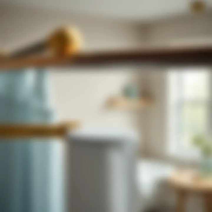 Variety of Materials for Luxury Shower Curtain Rods Diverse materials used in high-end shower curtain rods.