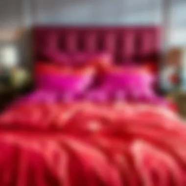 Luxurious duvet cover in rich, vibrant colors