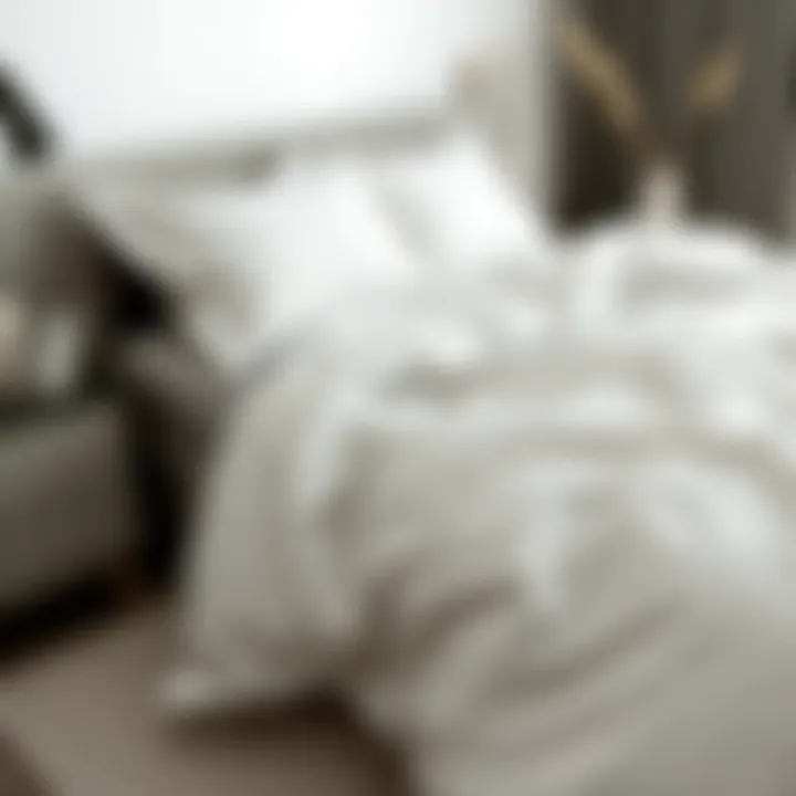 Minimalist duvet cover design with subtle textures