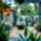 Elegant outdoor rug enhancing garden patio