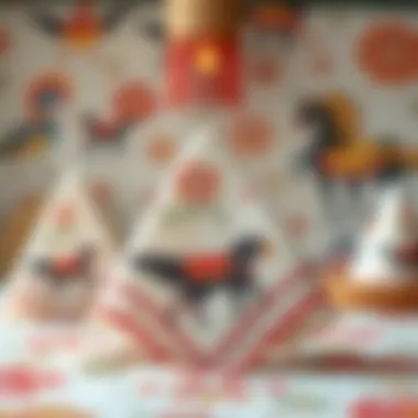 Cultural motifs reflected in paper napkin artwork