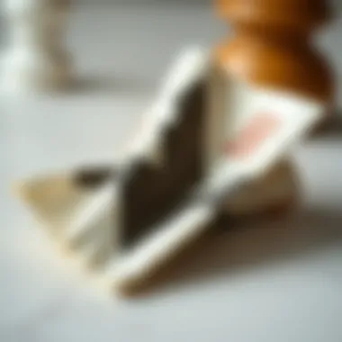 Artistic geometric pattern on a paper napkin