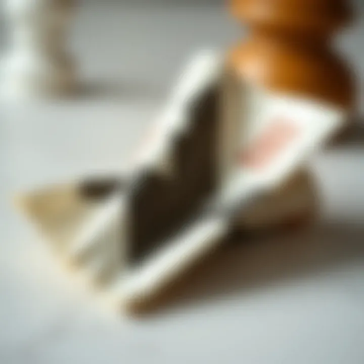 Artistic geometric pattern on a paper napkin