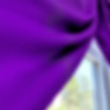 Close-up of Purple Valance Fabric Texture Close-up of fabric texture in purple valance