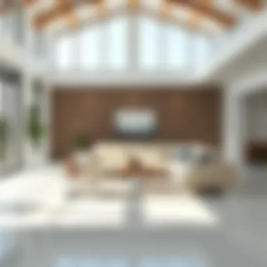 Bright and Airy Atmosphere with Cream Sectional Small cream sectional enhancing a bright open space