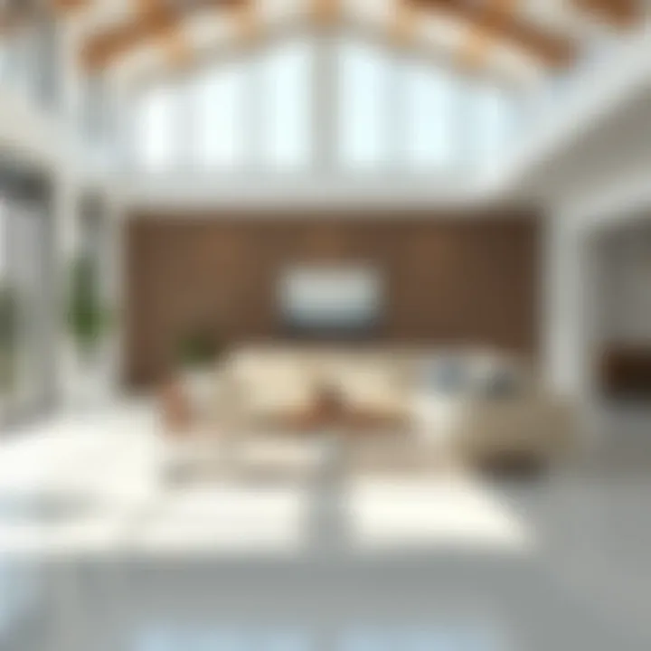 Bright and Airy Atmosphere with Cream Sectional Small cream sectional enhancing a bright open space